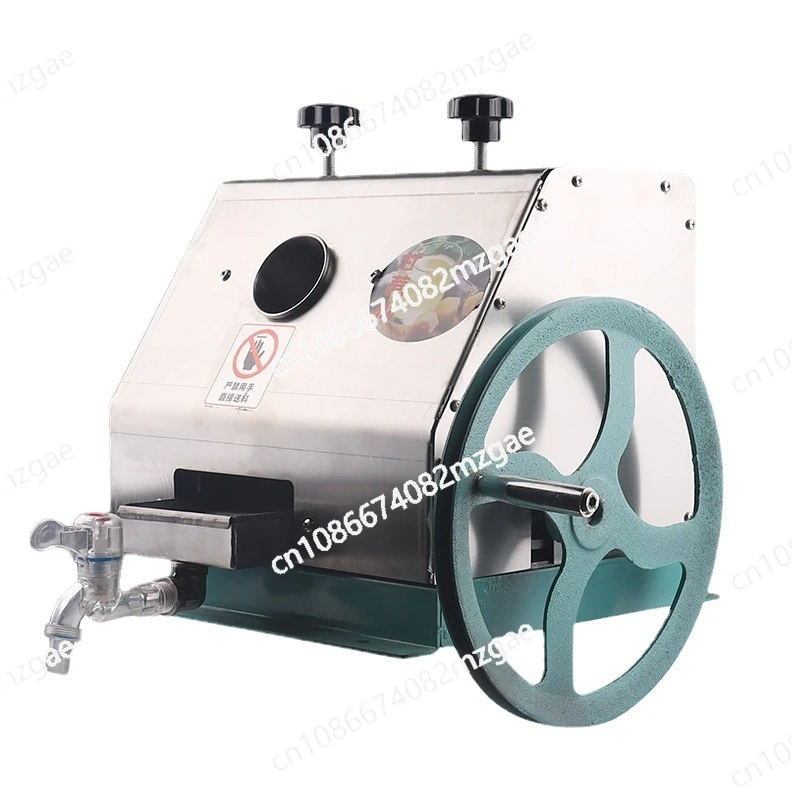 Small desktop stainless steel manual sugar cane juicer hand crank fruit juicer