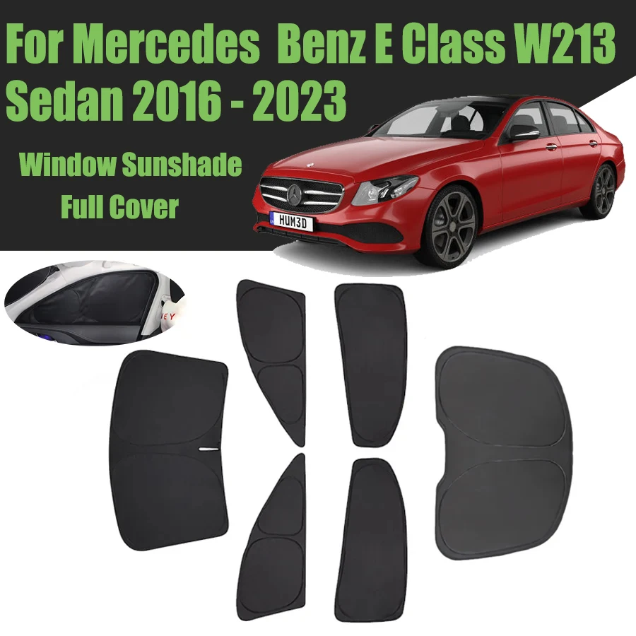 Custom Car Window Sunshade For Mercedes Benz E Class Sedan W213 2016 - 2023 Full Cover Privacy Blind Curtain Front Windshield