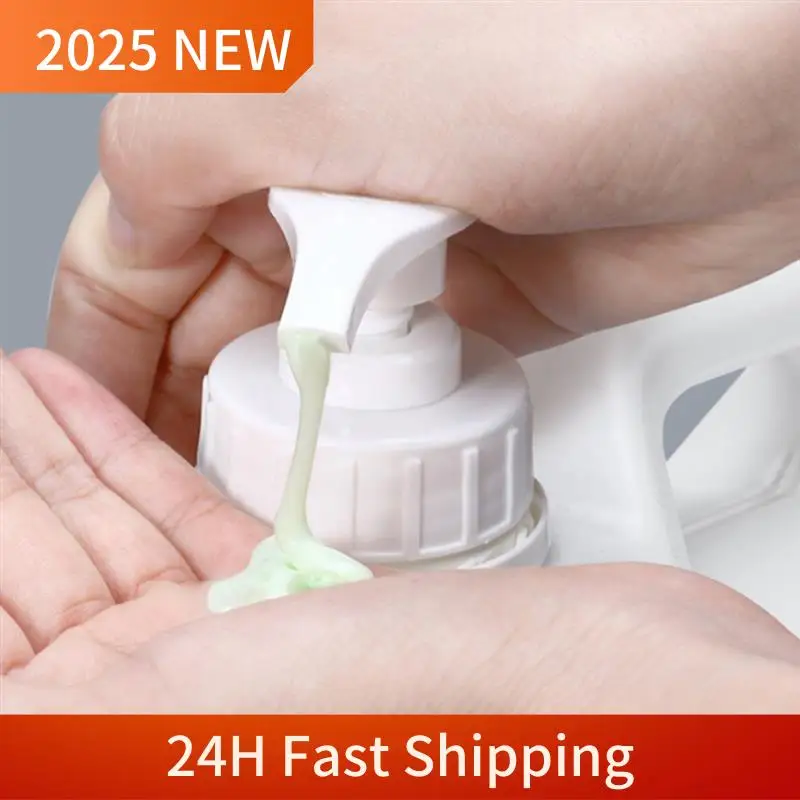 1 PCS Square Plastic Container With Pump Dispenser Milky White HDPE Travel Refillable Bottle