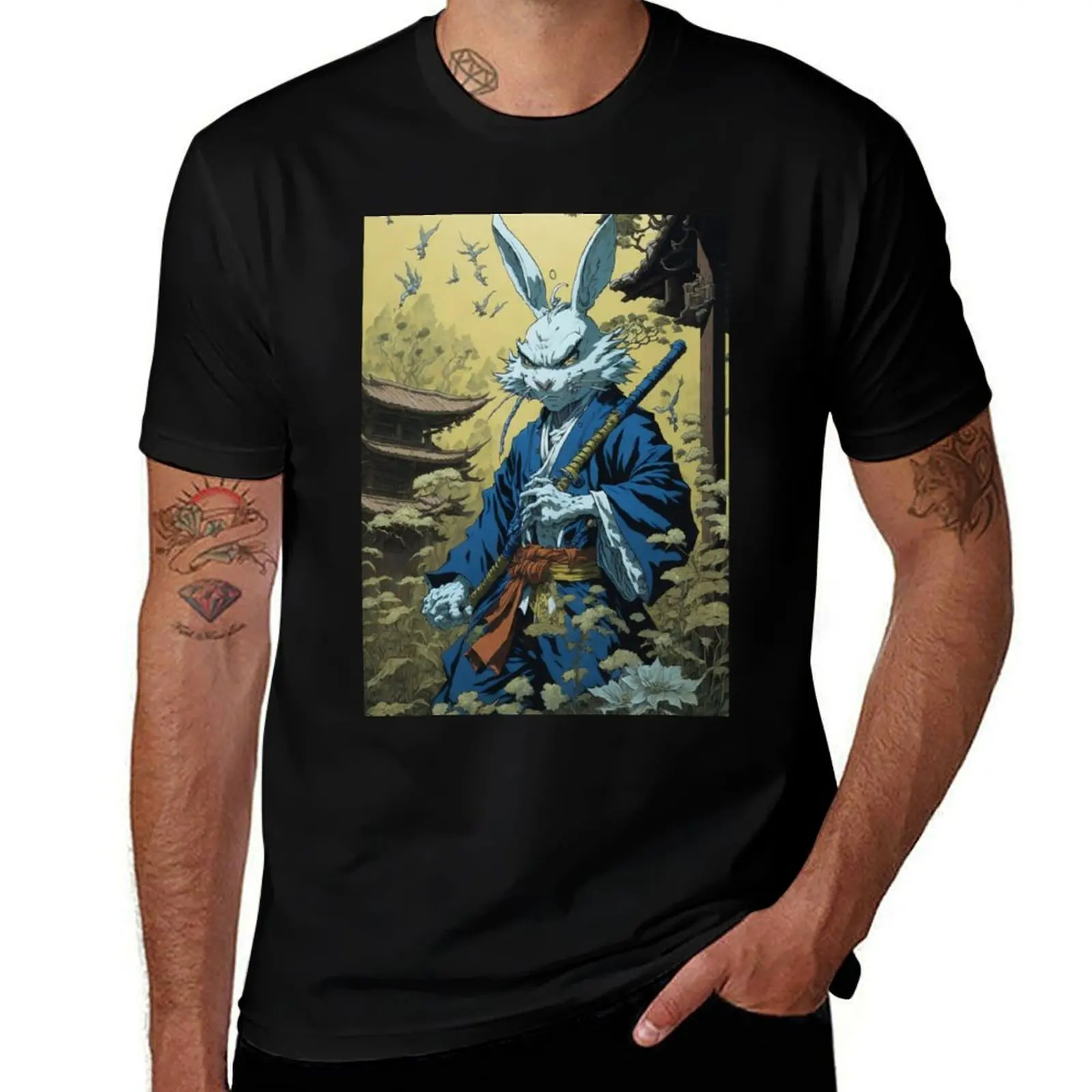 usagi yojimbo Art T-Shirt Halloween Casual T-Shirt