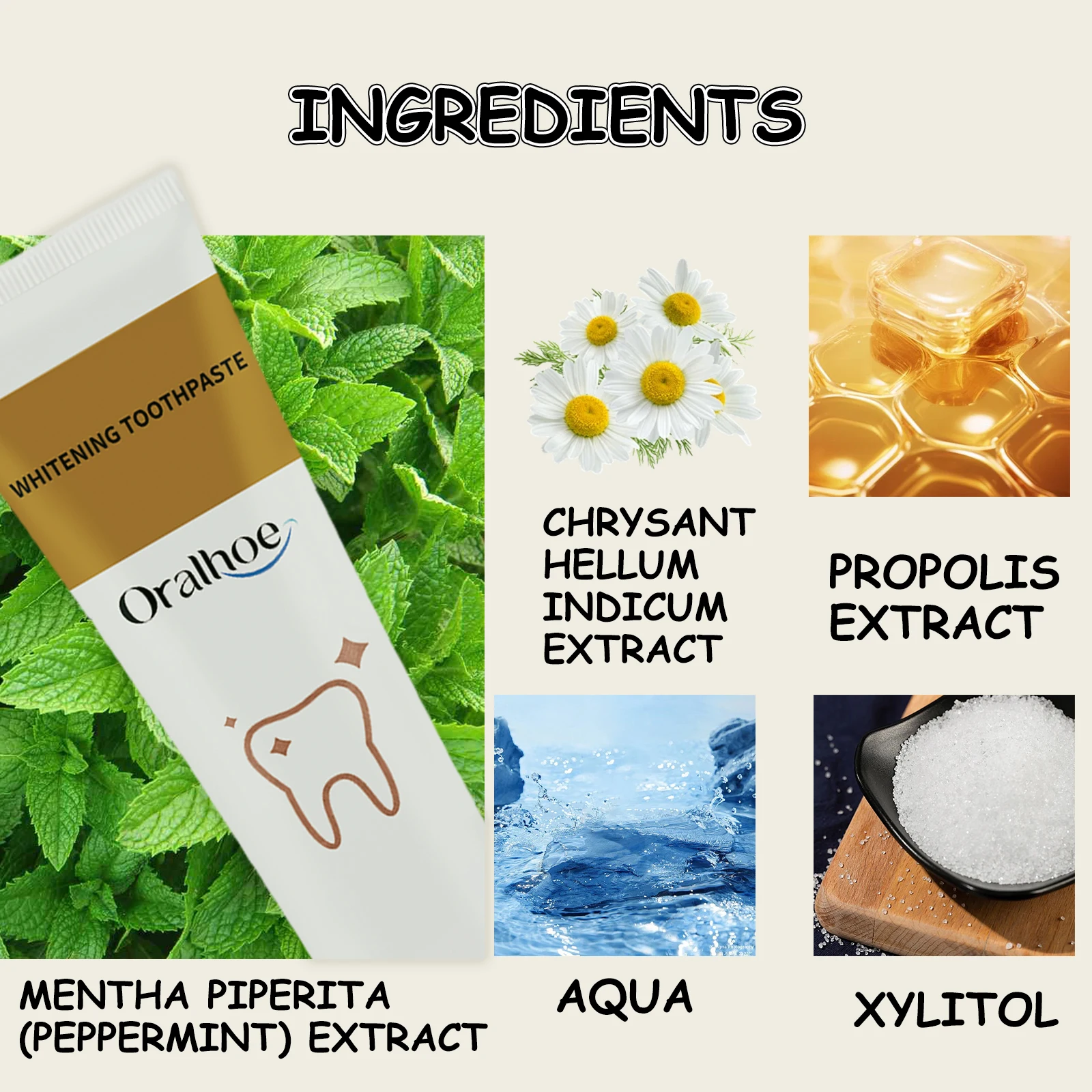 Xylitol Toothpaste Removes Yellow Tartar Cleans Oral Hygiene Freshens Breath Brightens Teeth Care Products, Corrects Tooth Color