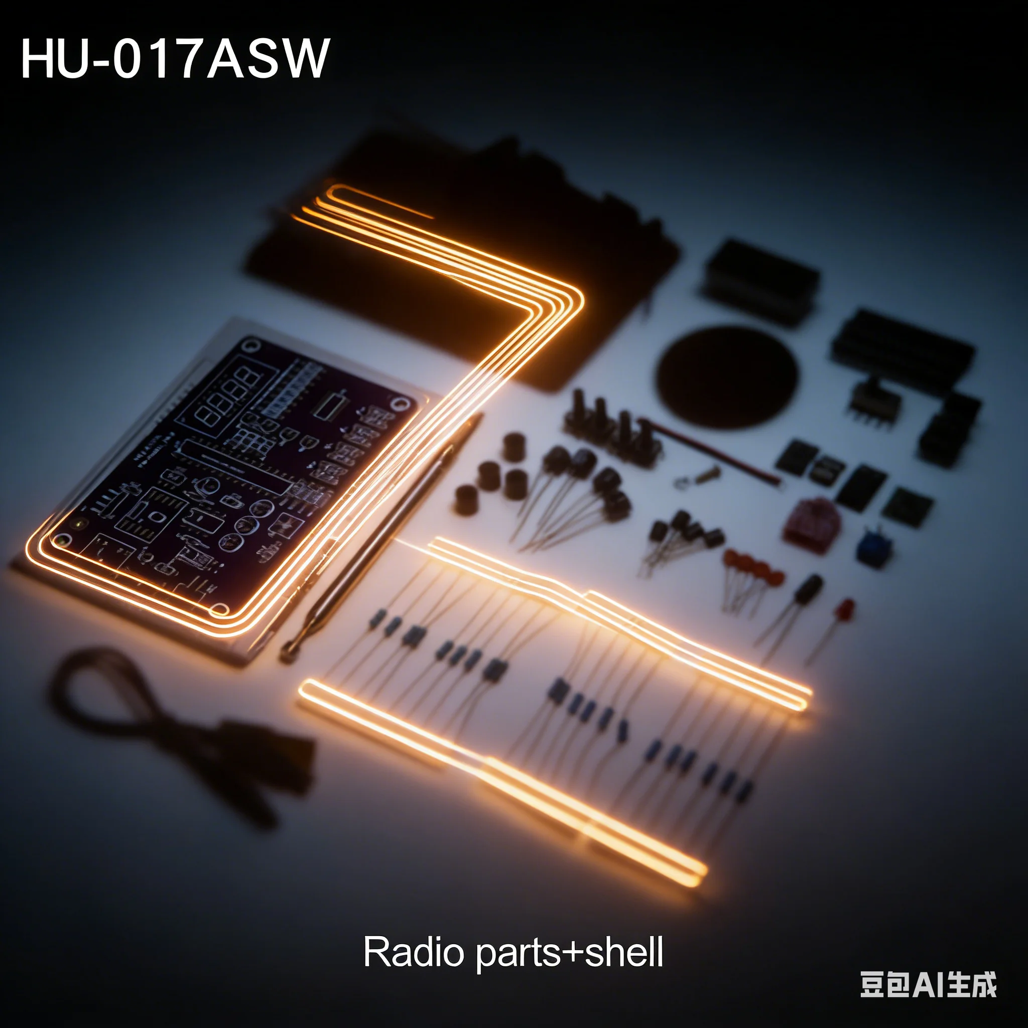 

HU-017A / HU-017B Multifunction Radio DIY Kit 87~108MHz FM Adjustable Radio DIY Module LED Digital Display Volume Adjustable