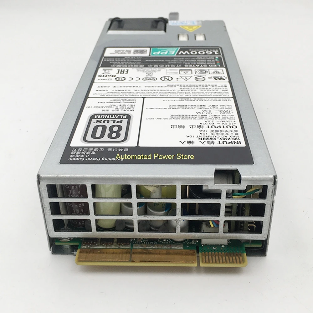 R630 R730XD R740 FX2S Server Power Supply D1600E-S1 F1600E-S0 T4GCW D5W1N 1600W D1600E-S0