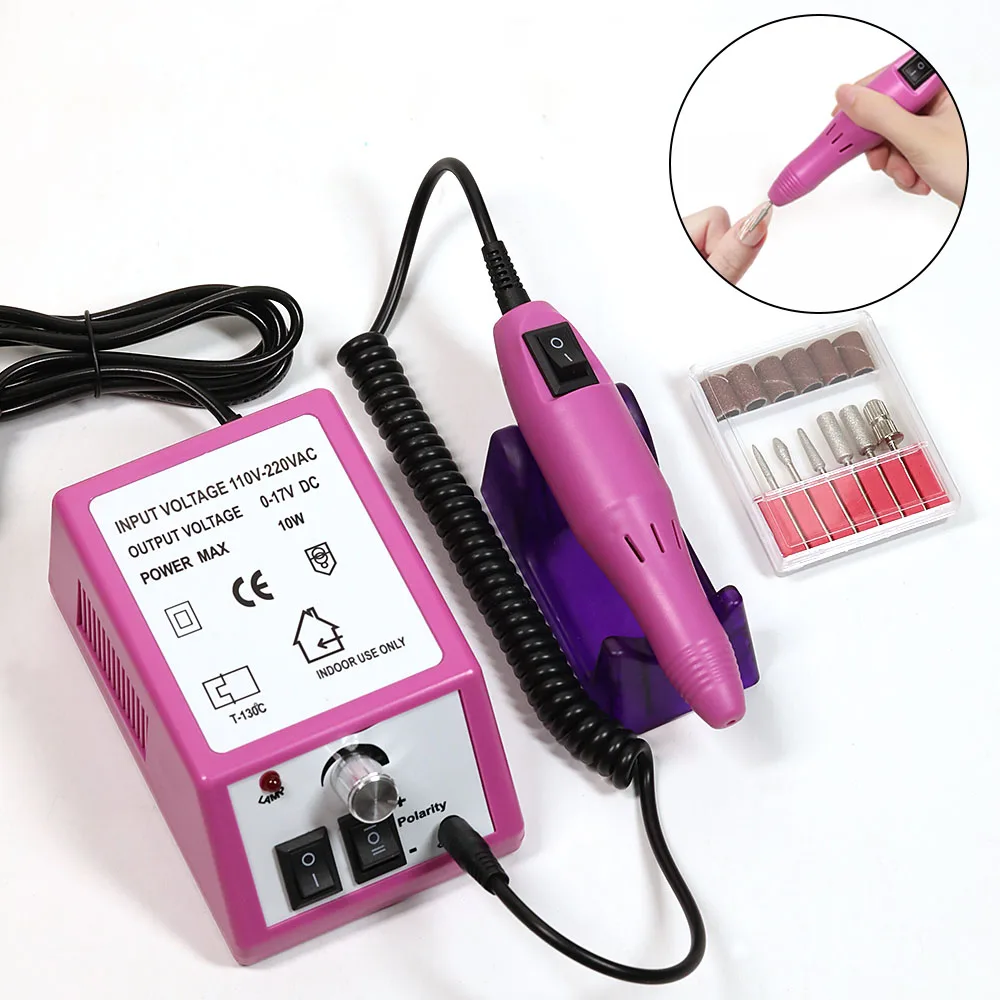 

LINMANDA Professional Manicure Drill Machine Set Nail Files Drill Bits Gel Polish Remover Tools Low Noise Cutters Nail File Kit