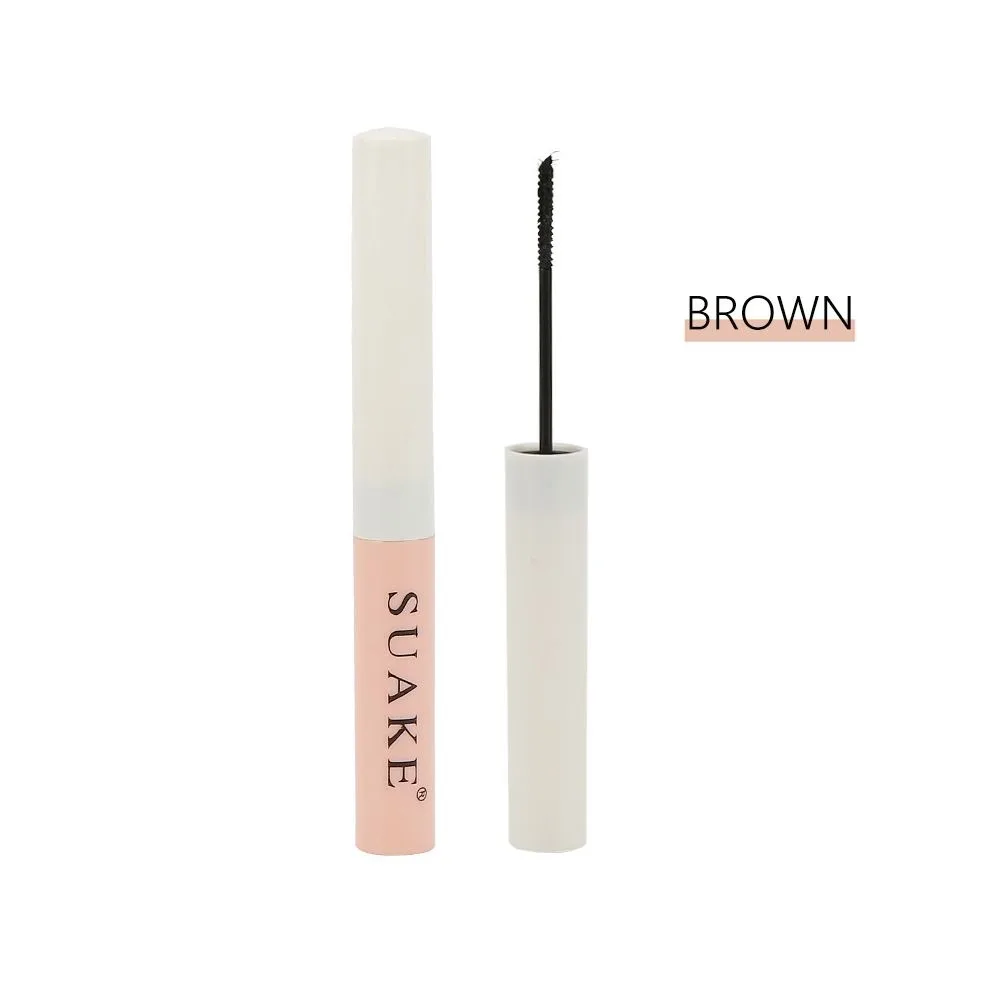 جديد حليقة سميكة فائقة غرامة ماسكارا مقاوم للماء إطالة رمش ماسكارا غير لطخة براون الطبيعية Sweatproof ماسكارا للمبتدئين #1