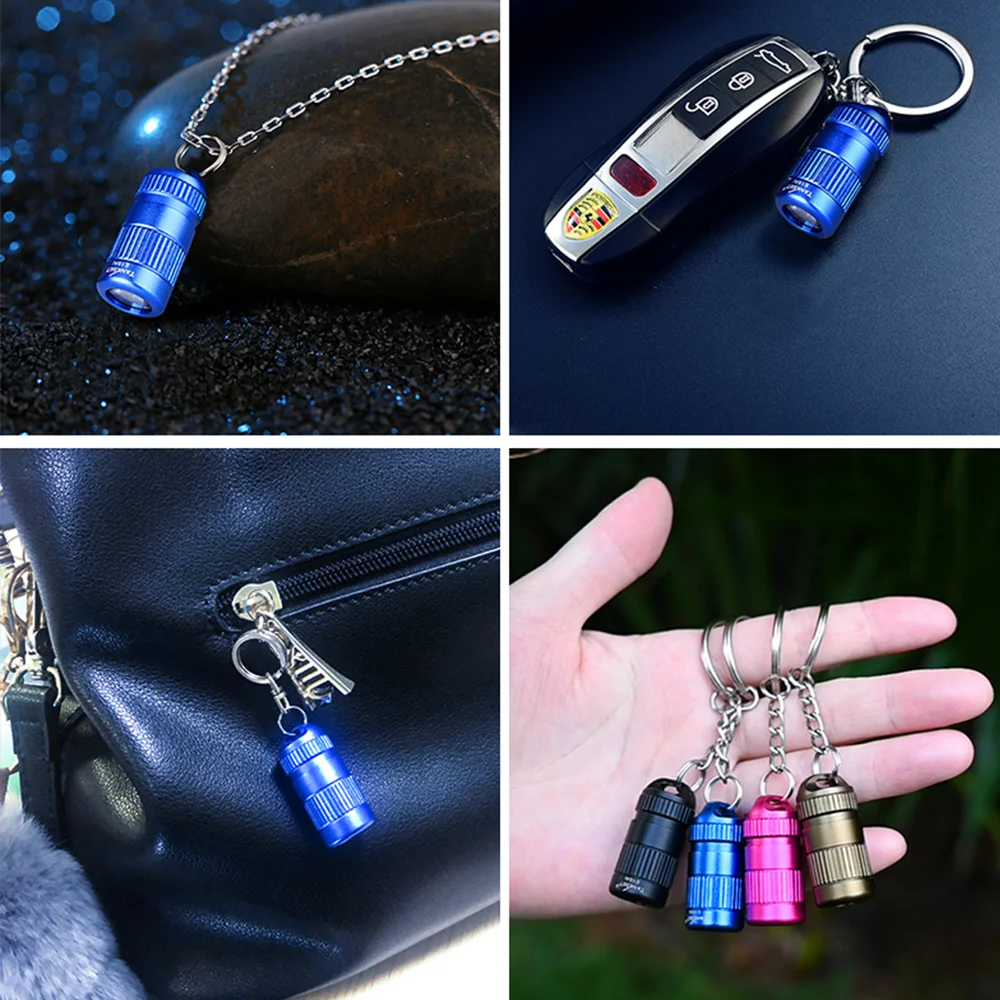 Tank007 E15 LED keychain Super powerful flashlight Pocket portable night light LED work light Outdoor waterproof emergency light