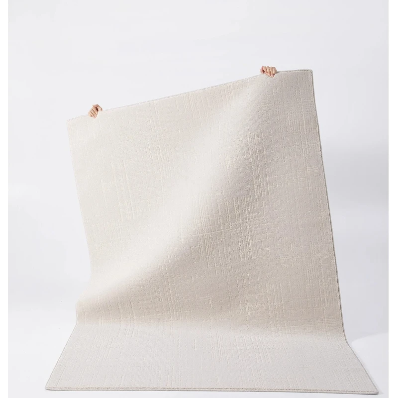 

Modern white cream style living room study sofa, wool carpet simple bedroom plain floor mat