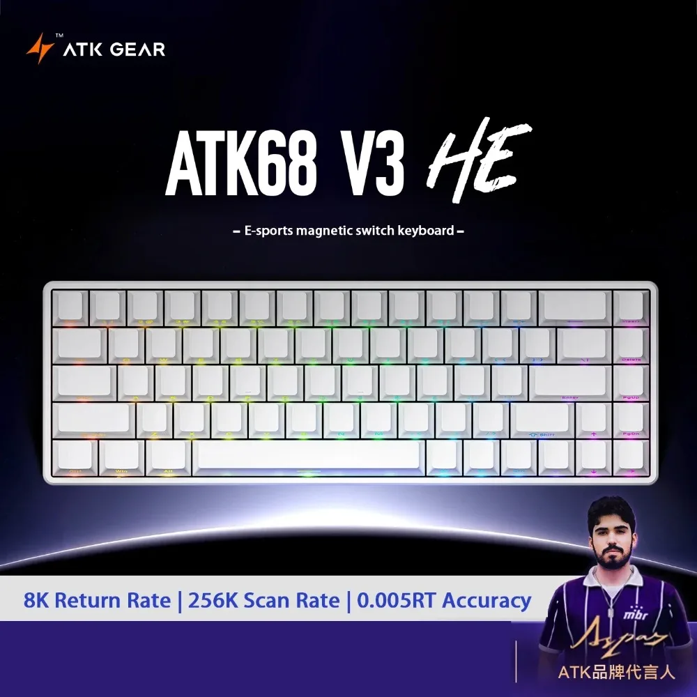 

ATK68 V3 HE Mechanical Keyboard Wired Magnetic Switch Hot Swap Aluminum Alloy 8K Customized Gamer Keyboard Gaming Accessories