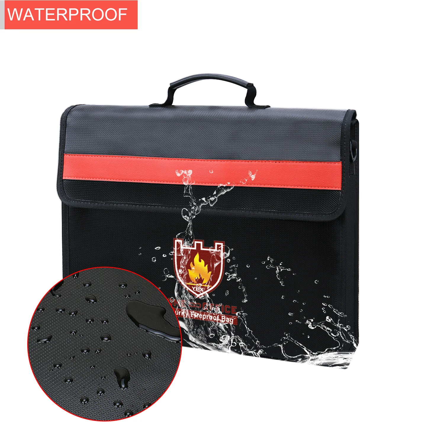 Fireproof Waterproof Document Bag Storage A4 Documents Contracts Literature Certificates Organizer Bag