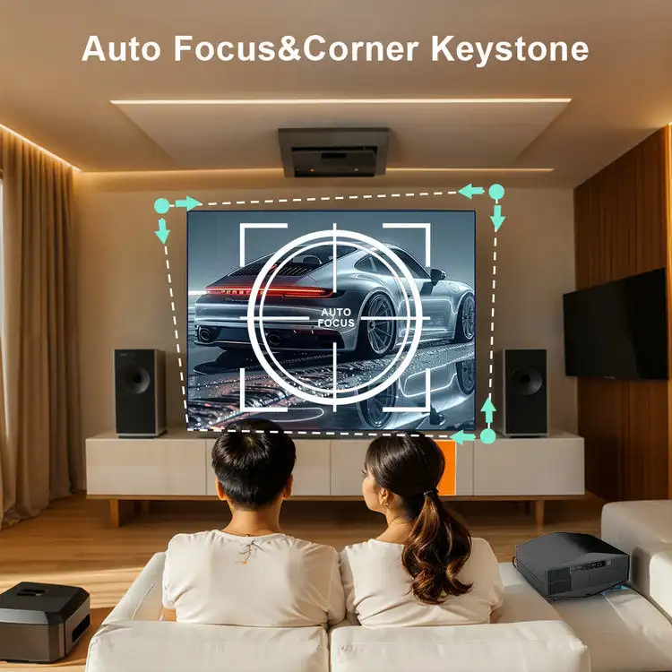 YG710 Hohe Helligkeit 4K FHD 1080P Autofokus High-End-Projektor Smart Präsentation Video Heimkino Strahl