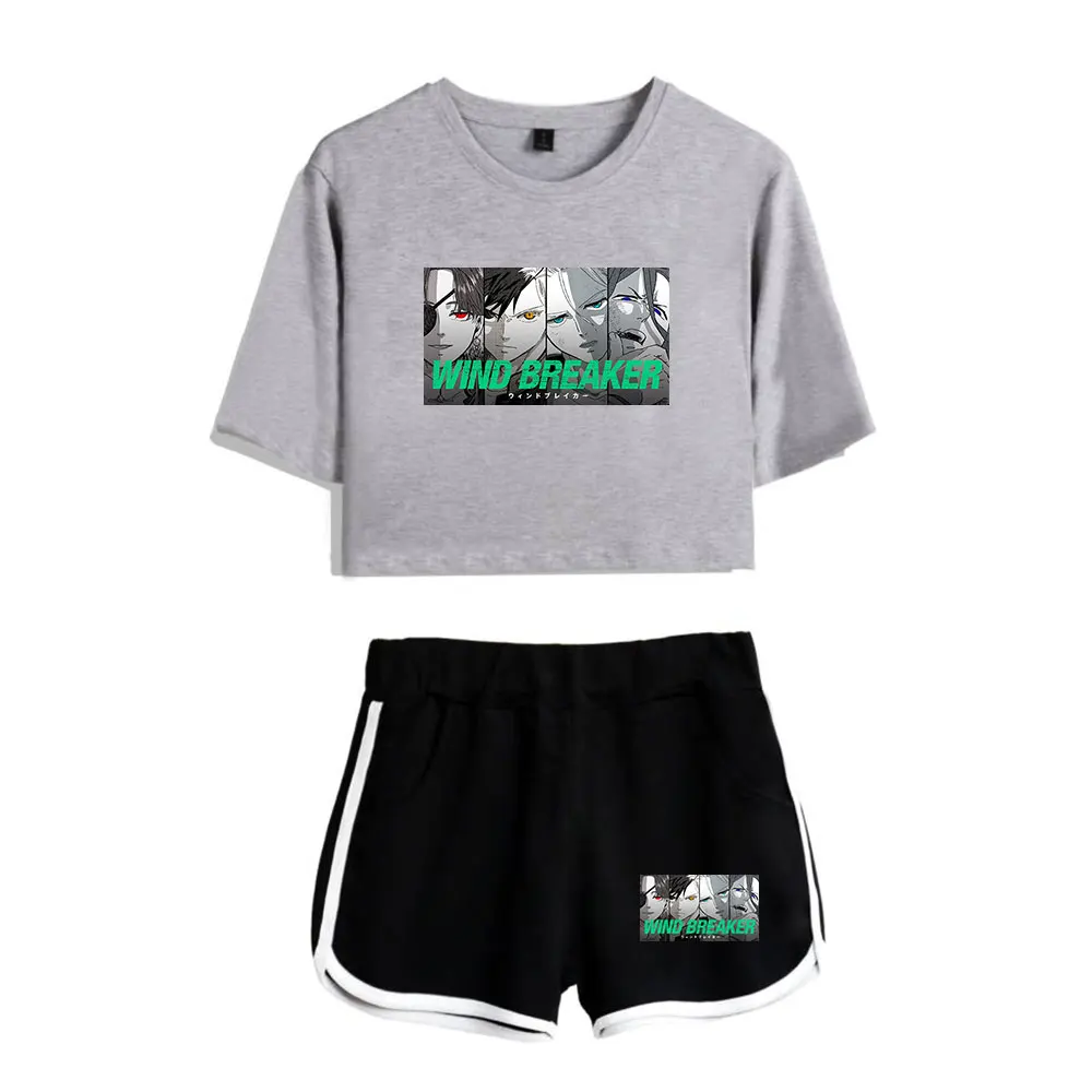 Ensemble deux pièces short + joli t-shirt vintage, streetwear, harajuku, avec logo des années 90