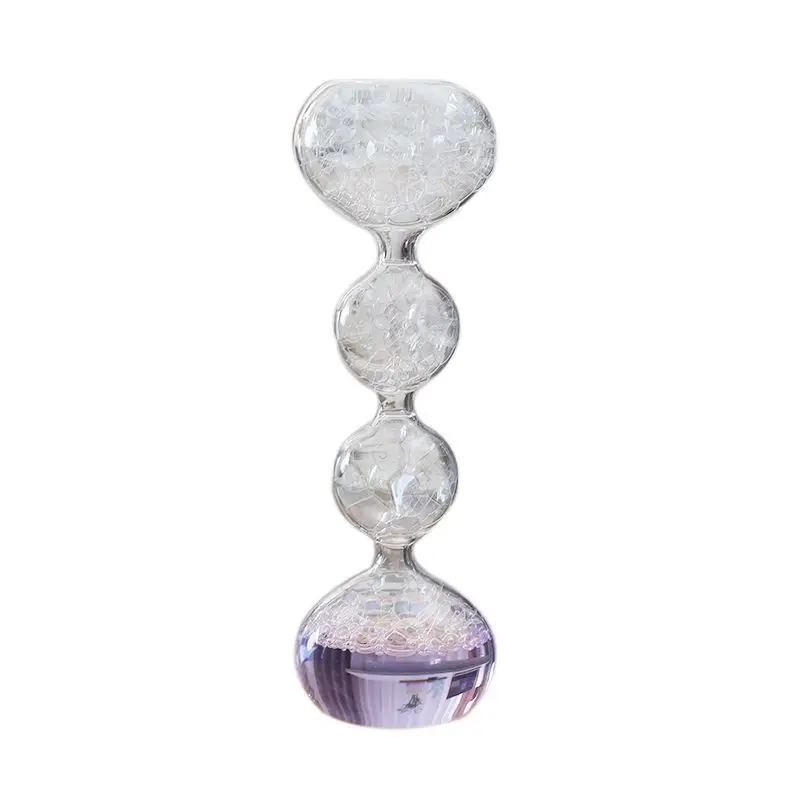 Hourglass Creative Blue Liquid Bubble Glass Timer Home Desktop Decor Ornament Kids Birthday Gift