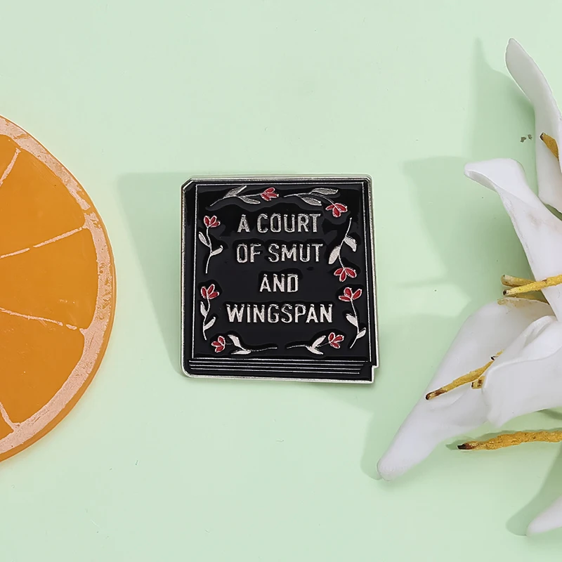 A Court Of Smut And Ningspan Enamel Pins Custom The Court Fantasy Novel Of Thorns And Roses Brooch Lapel Badges Jewelry Gift ﻿