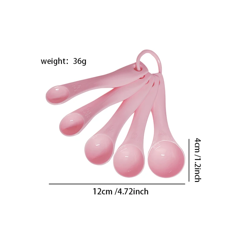 Kitchen baking tools measuring spoon five-piece set with sca