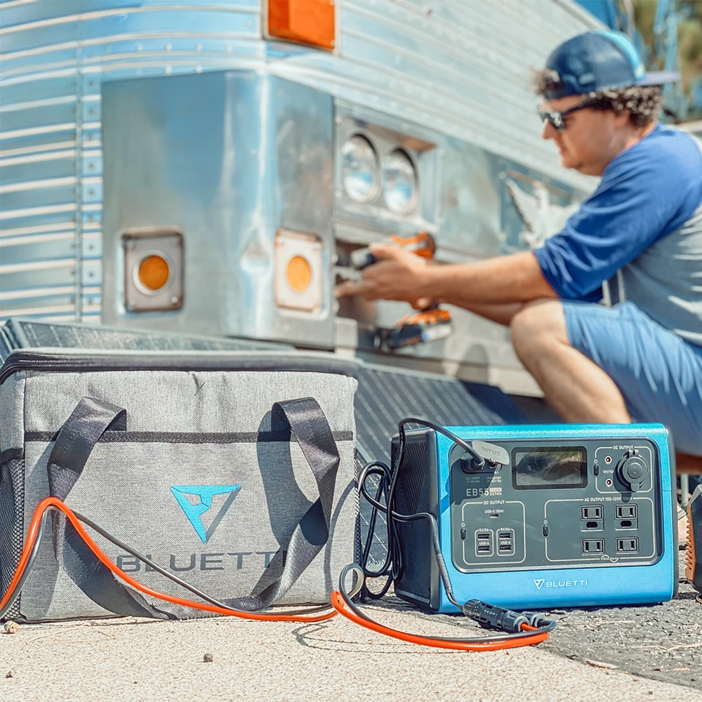 EB55+PV120 Battery Solar Panels Lifepo4 Quick Charge Best Portable Solar Generator