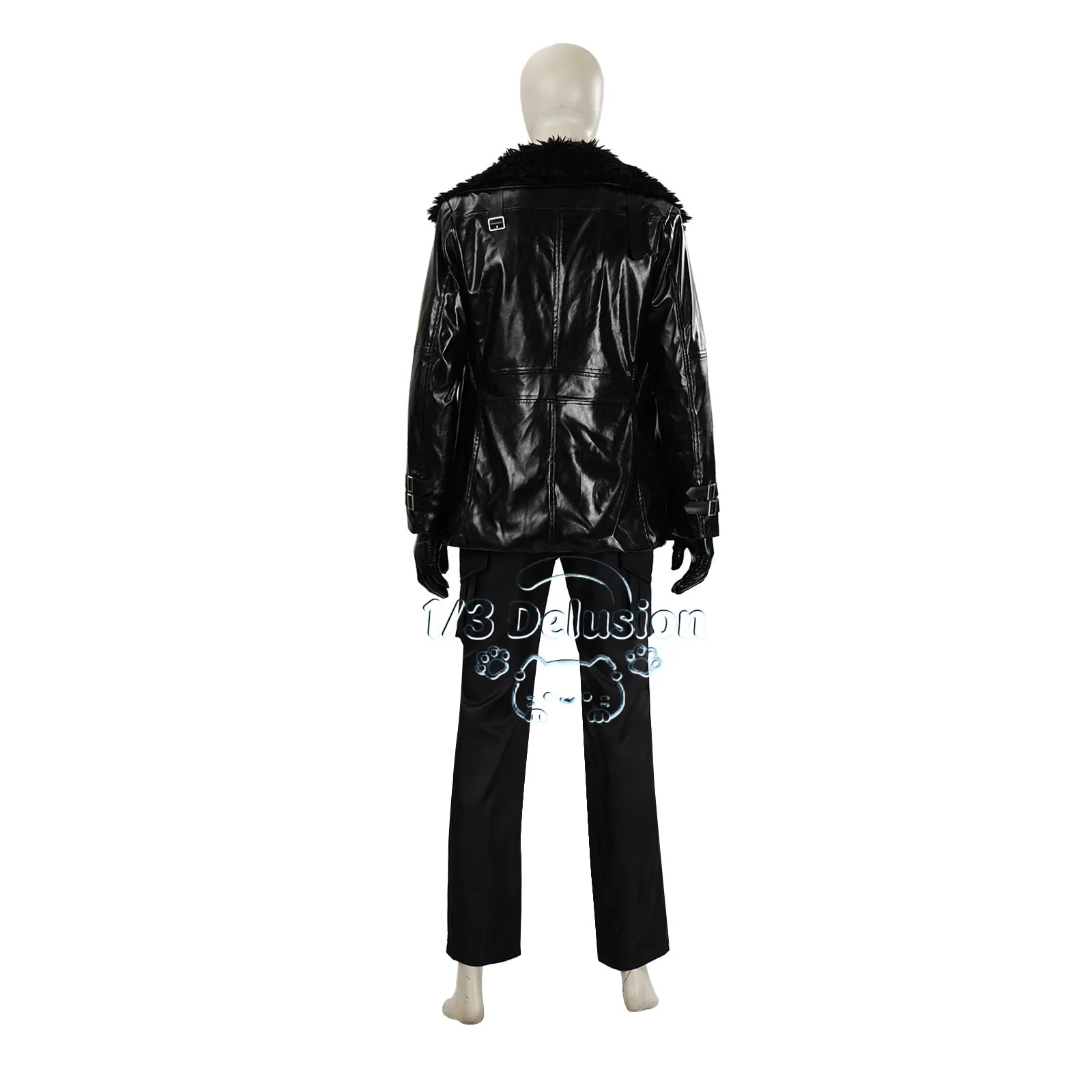 

Resident Evil 9 Leon Kennedy Cosplay Costume Leather Jacket Full Set Halloween Role Play Outfit 1/3 Delusion