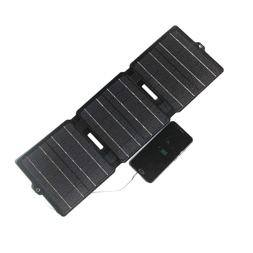 Imagem -04 - Etfe Painel Solar Dobrável Bolsa Duplo Usb Flexível à Prova Ddiy Água Faça Você Mesmo Carregador para o Telefone Móvel ao ar Livre Fonte de Alimentação de Emergência 60w