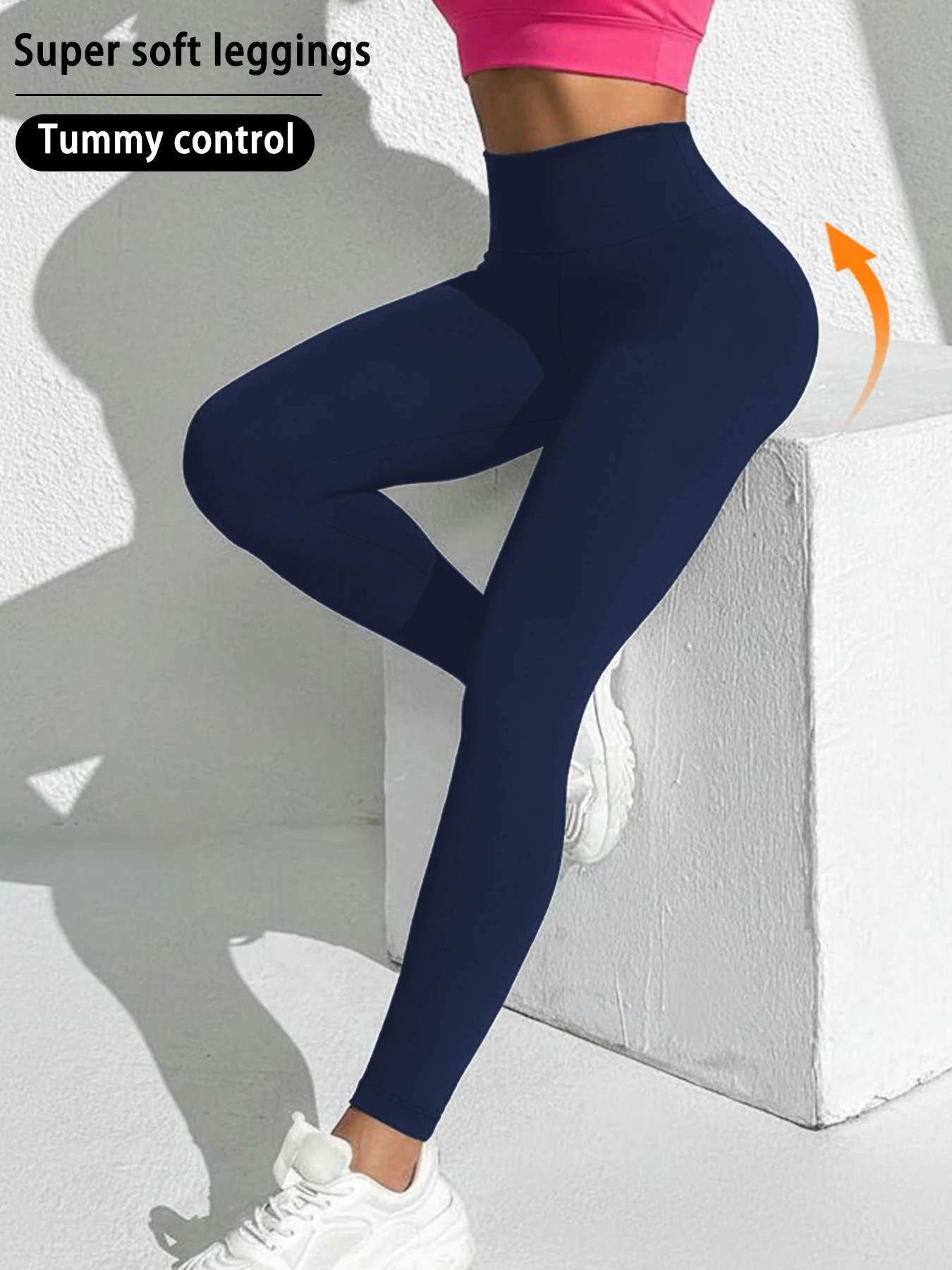 Women's Leggings High Waisted - Super Soft Tummy Control Fabric Ideal for Yoga Running and Home Activities