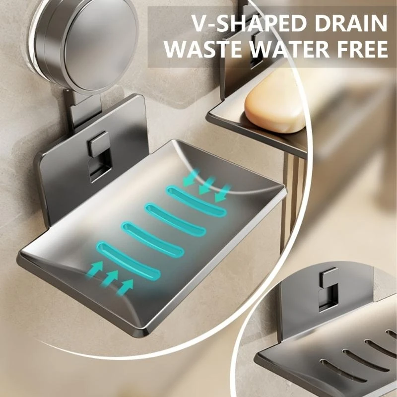 J2HB Waterproof Soap Organizers with Suction Attachment for Smooth in Wet Area