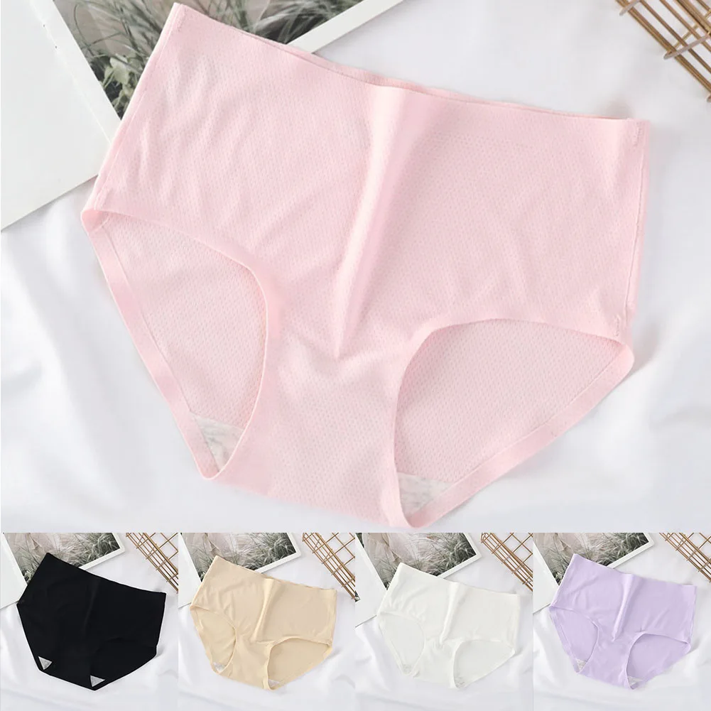 Comfortable Leak Proof Lingerie Feminine Hygiene Sexy Ice Silk Black Leak Proof Panties Multiple Colors Available