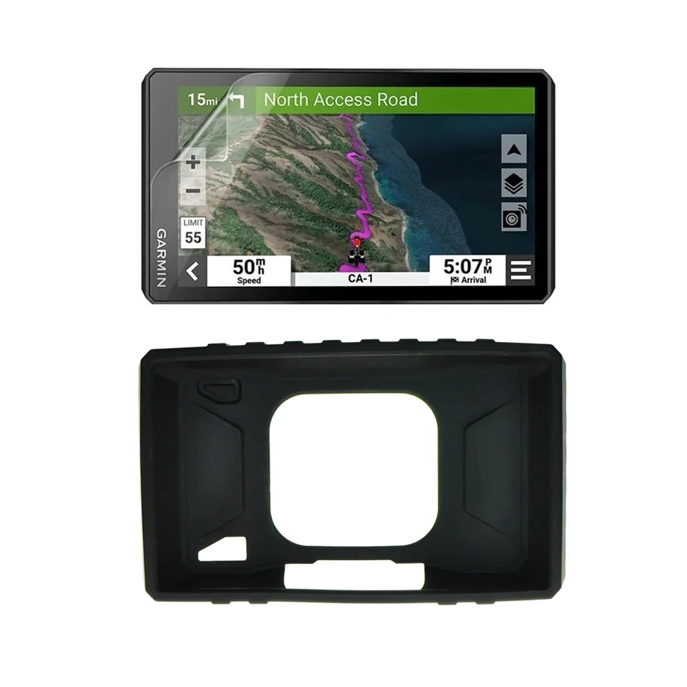 LCD Screen Protector Shield Film + Bump Silicone Protective Case Skin for Garmin ZUMO XT2 6-inch Motorcycle GPS Accessories