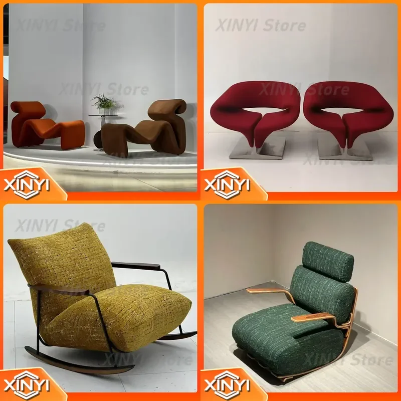 Foshan Source Wholesale Antique Leisure Chair for Sofa Bed Lazy Sofa Chair for Living Room Single Armchair for Small Space