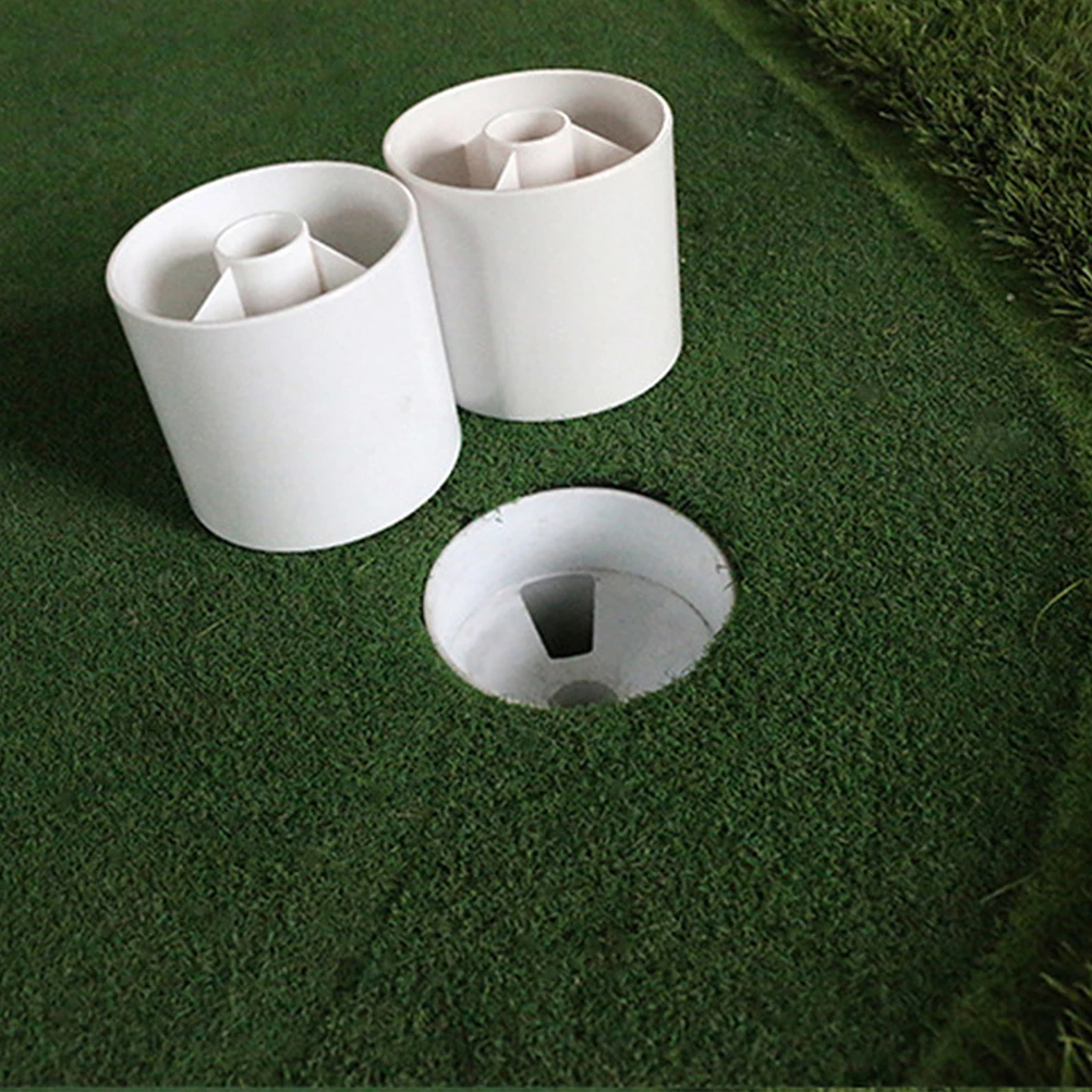 

4pcs Plastic Hole Cup Sturdy Durable Golf Practice Equipment Putting Green Training Aid Reusable Golfing Supplies