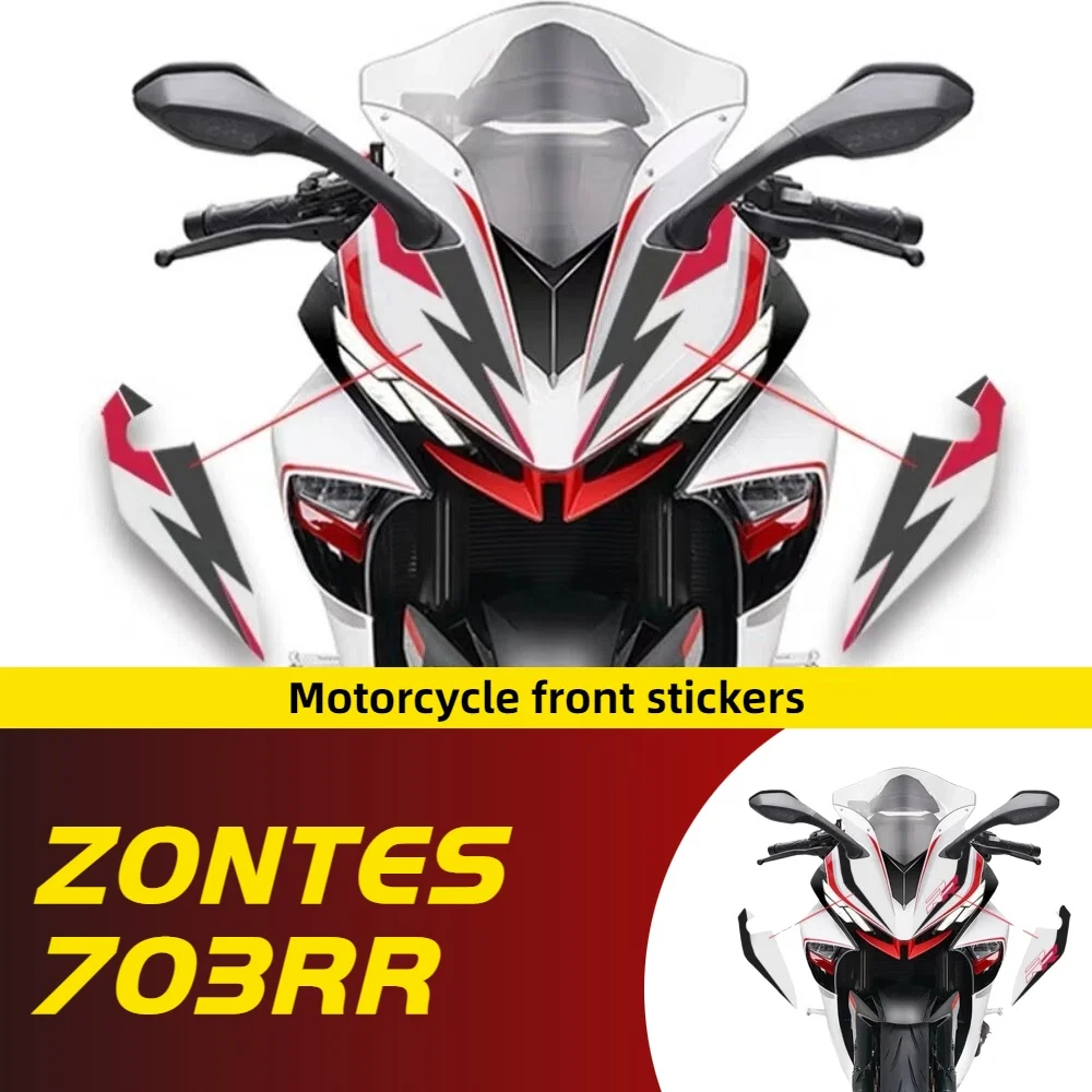 Fit ZONTES 703RR 703-RR 703 RR Motorcycle Front Sticker Modified Color Front Decal Print Windshield Film Accessories