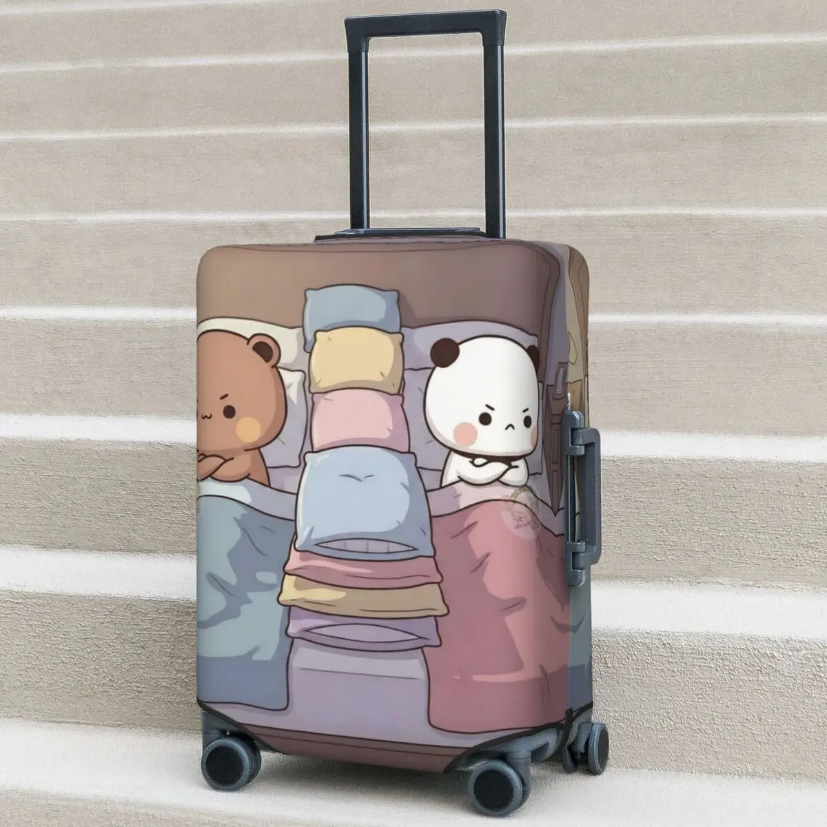 

Чехол для чемодана с рисунком Panda Bubu Dudu, практичные аксессуары для багажа, защита для путешествий и круизов