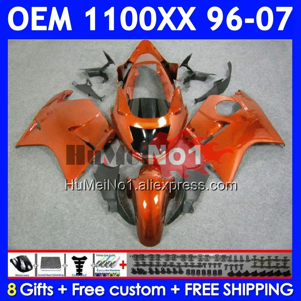 Blackbird For HONDA CBR 1100 XX CC 1100XX 69No.41 CBR1100XX 1996 1997 1998 1999 2000 2001 02 03 04 Gloss orange 05 06 07 Fairing