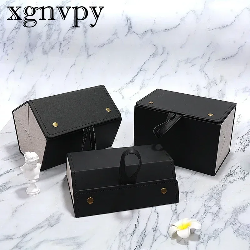 Xgnvpy Folding Glasses Organizer 2/3/6 Multi-slot Sunglasses Storage Display Travel PU Leather Glasses Case Box Home Storage