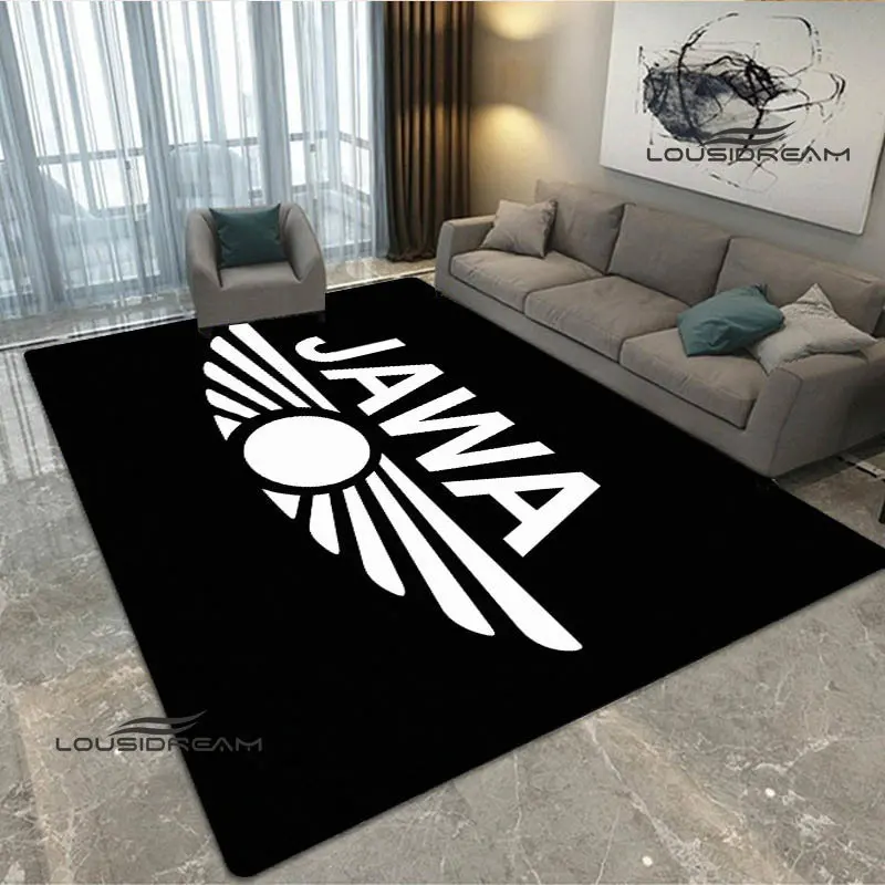 Jawa motorcycle logo printed carpet Fashion yoga mat Non -slip carpet anime rug washroom floor mat bedroom decor