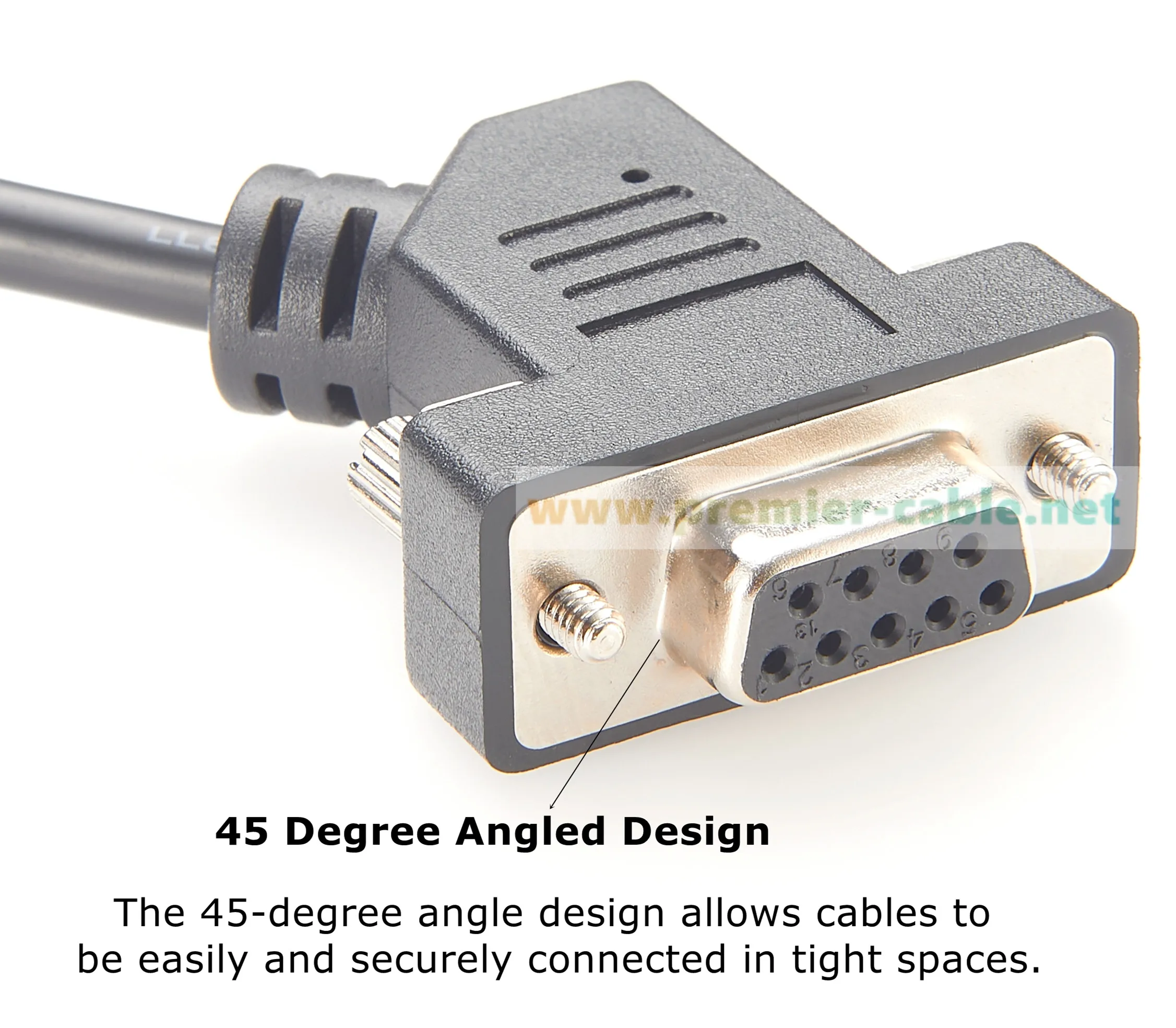 Ellenbogen abgewinkeltes 45-Grad-USB 2.0 auf DB9 RS232 COM-Port-Kabel mit FTDI-Chip, USB-A-Stecker auf D-Sub-9-Pin-Buchse für Windows, MacOS – Detail 4