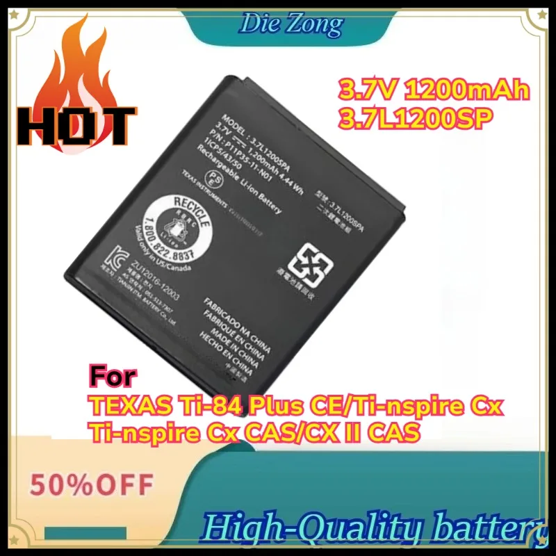 New For TEXAS Ti-84 Plus CE/Ti-nspire Cx Ti-nspire Cx CAS/CX II CAS Calculator Battery  3.7V 1200mAh 3.7L1200SP