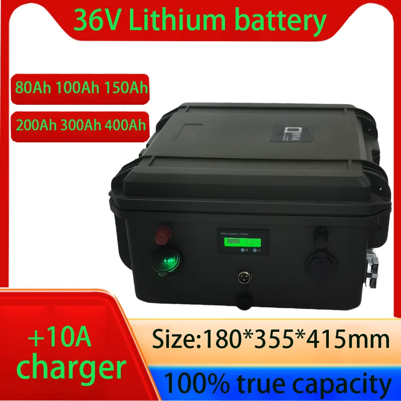 36V 40Ah 50Ah 80Ah 100Ah 200Ah 300Ah 400Ah lithium ion battery pack for 4000W 2000w tricycle scooter boat Solar energy EV
