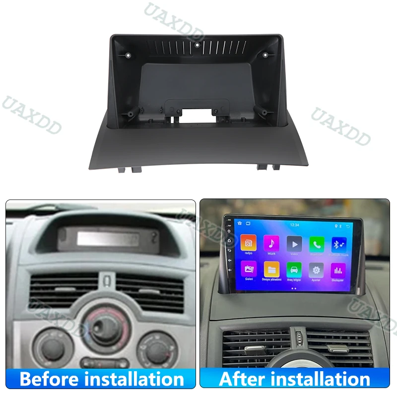 For /RENAULT MEGANE FLUENCE 9INCH Car DVD Radio Android Host Speaker Decoder MP3 MP5 Fascia Audio Multimedia Fasica Frame