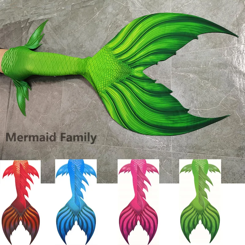 

Drop Shipping Green Mermaid Underwear With Fin Monofin SSI Course Fish Skin Tail Swimwear Bathing Suit Costume with Flippers