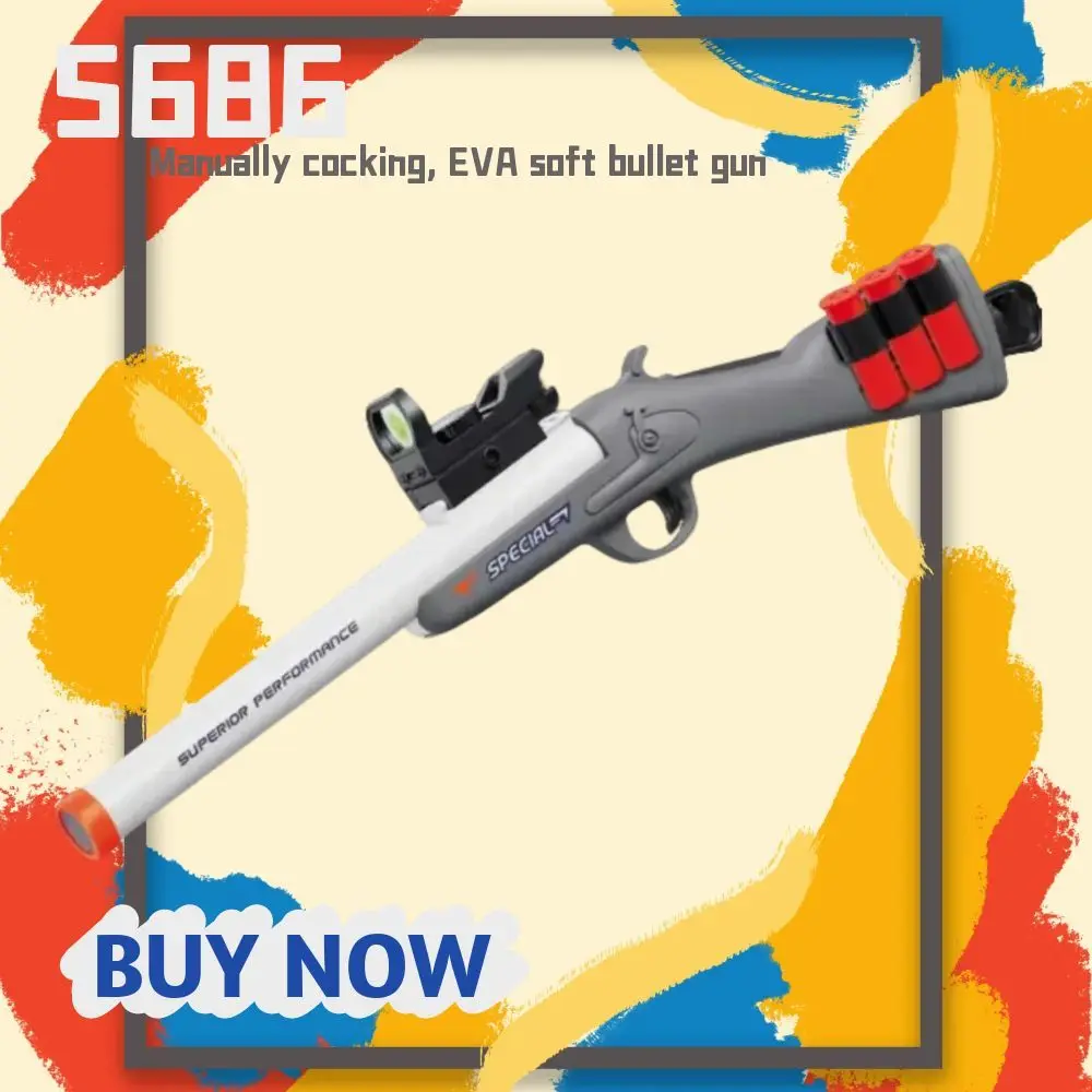 S686 Custodia per cartucce Pirata della pistola EVA Soft Bullet Pistole giocattolo Tiro in modo sicuro per famiglie Giochi di battaglia Sport giocattolo Regali per bambini