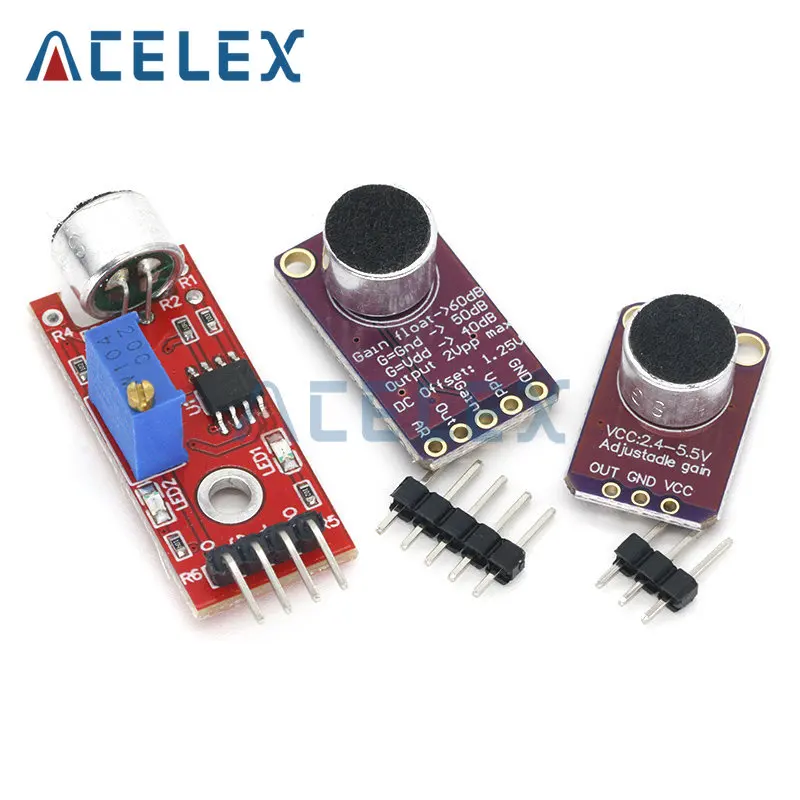 Electret Microphone Amplifier Stable MAX9814 module Auto Gain Control MAX4466