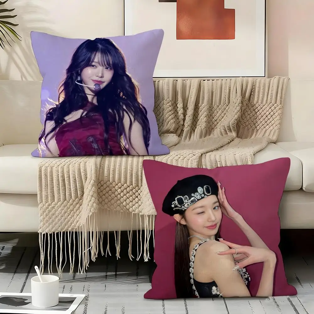 Jang W-Won Young Singer Pillow Case Linen Pillow Covers Cover For Couch Living Room Bench Patio Floor Linen Home Decor
