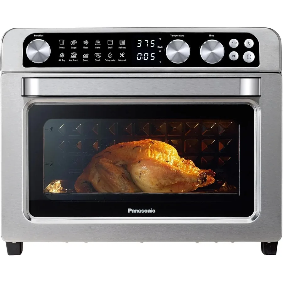Family Size Air Fryer Toaster Oven Combo with 11 Cooking Functions 1800W PFAS-Free Design Dual Infrared Heating Technology Easy