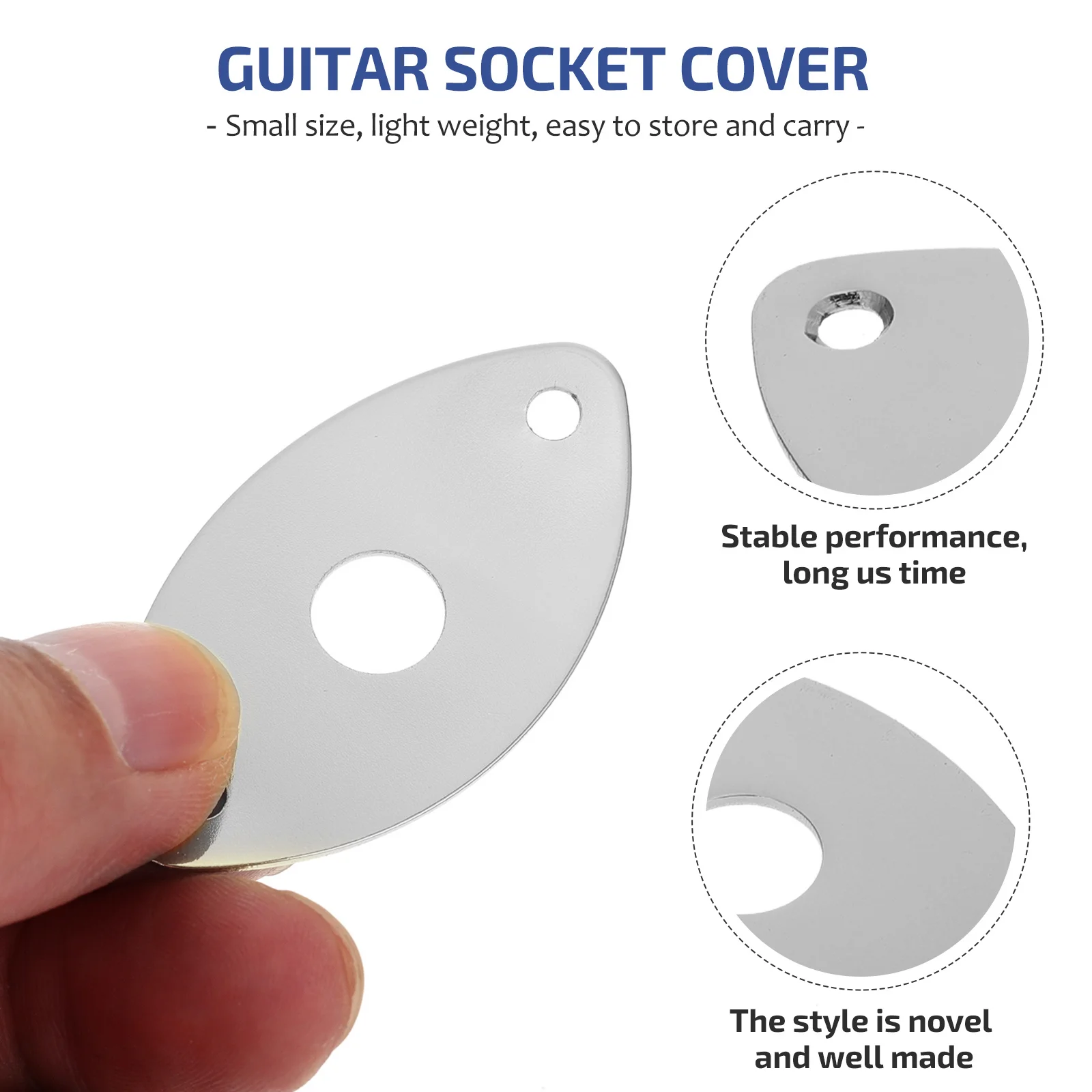 

2 pcs Electric Guitar Jack Cover Zinc Alloy Cat-eye Output Socket Plate For Guitars Bass Durable Replacement Accessories