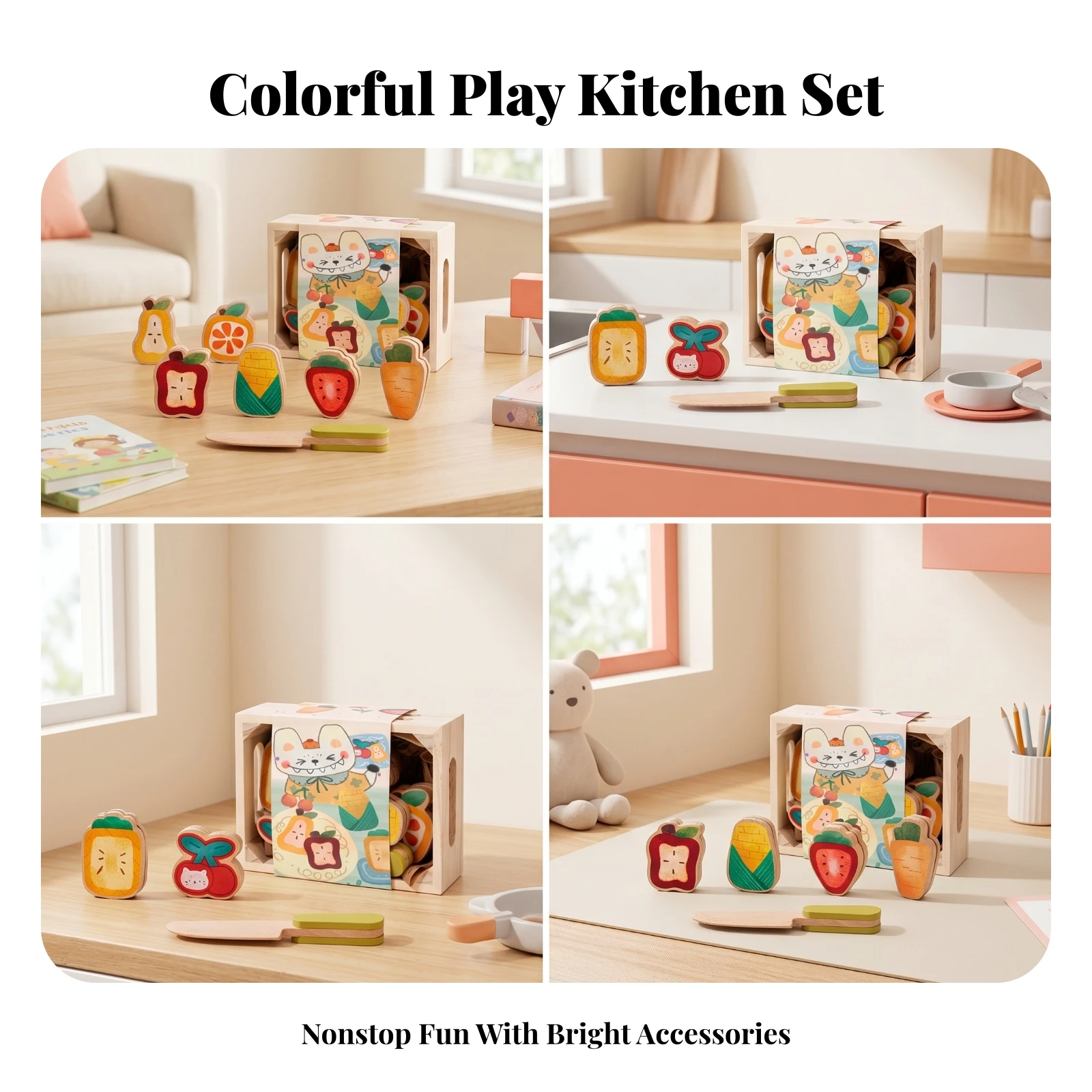 Food Storage Recommendations - Wooden Pretend Food Set Bright Colors