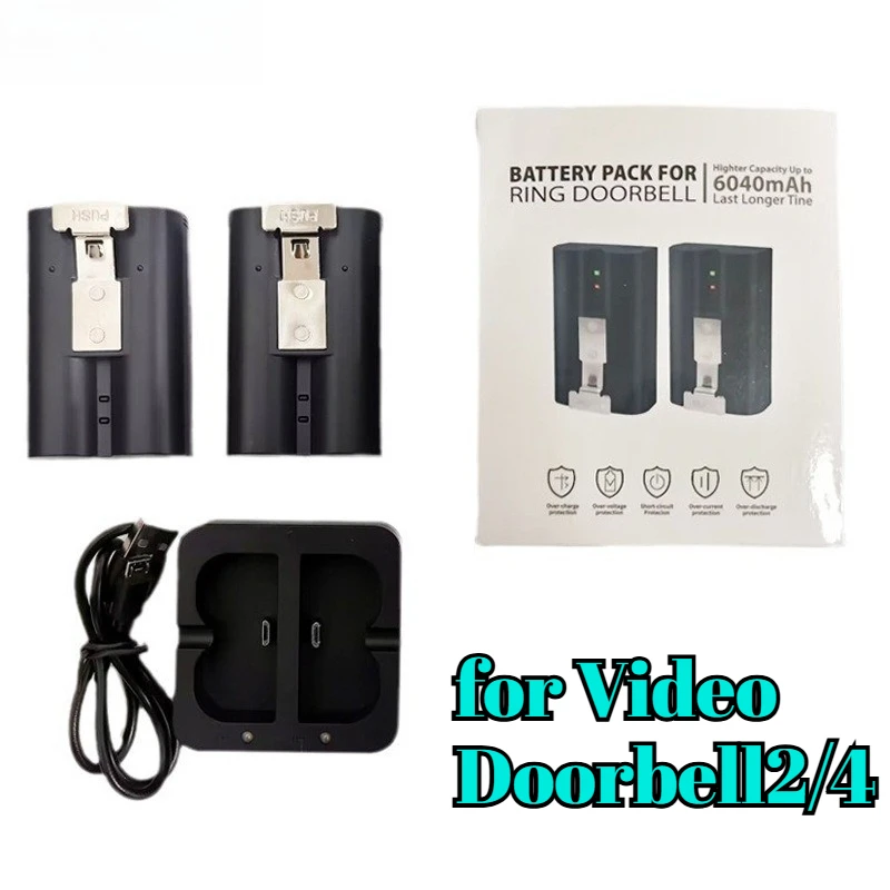 

SM002 Аккумулятор и зарядное устройство для кольцевого видеодомофона 2/4 V4 Сменный аккумулятор с комплектом зарядной базой