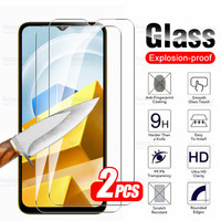 2Pcs Tempered Glass For Xiaomi Poco M5 Glass Screen Protector Poko Pocco M5S M 5 5M PocoM5 S PocoM5s Armor Cover Protective Film