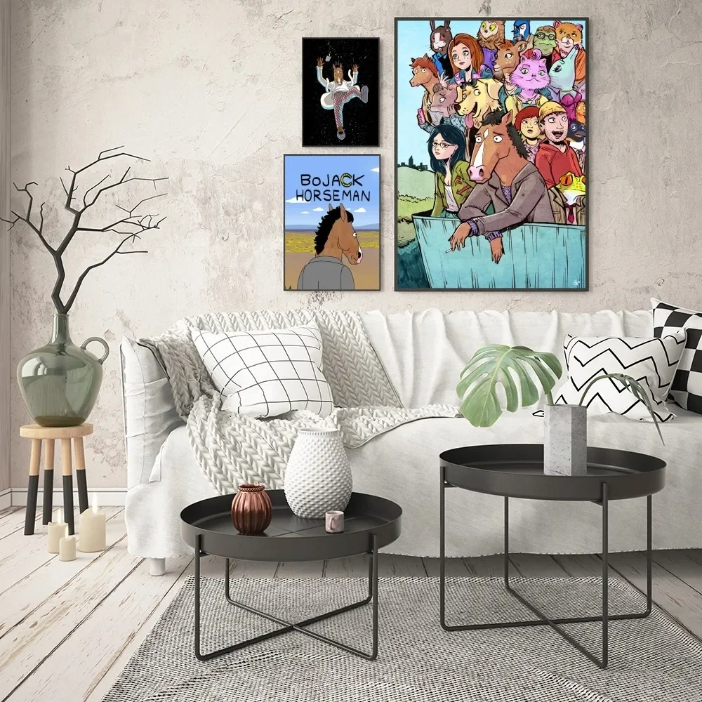 1pc Cartoon Poster Good Quality Prints Vintage Room B-BoJack Cool H-Horsemans Home Bar Cafe Decor Aesthetic Art Wall Painting