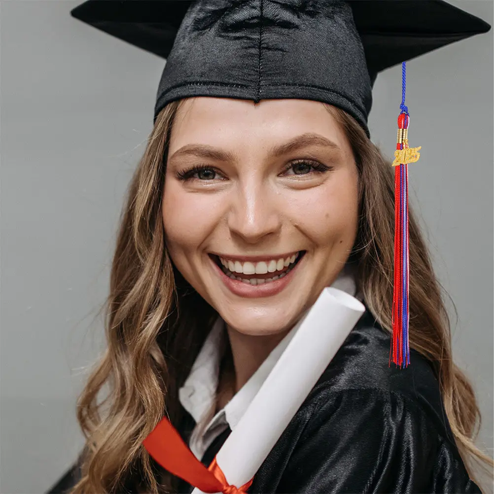 

4 шт. миниатюрных полиэстеровых кисточек для выпускных шапочек, украшения для головных уборов, подвески из цинкового сплава для выпускных принадлежностей