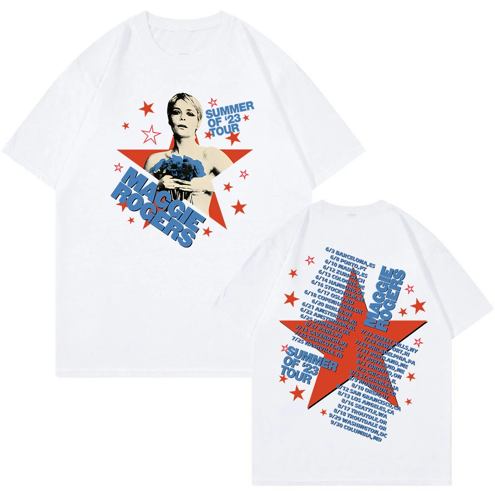 Maggie Rogers T-shirt Summer of 23 Tour Merch Crewneck Short Sleeve Streetwear Men Women Fashion Tee Hip Hop Clothes