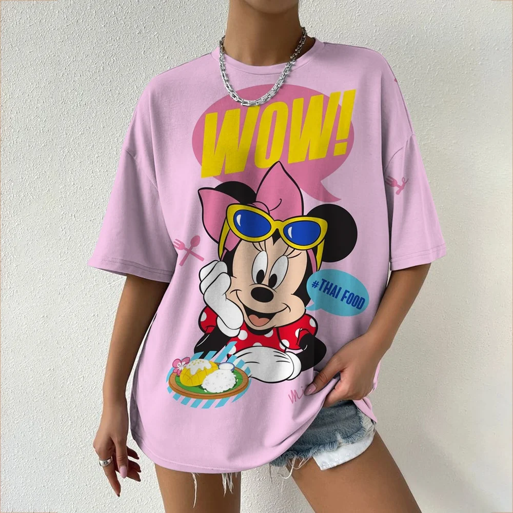 

НОВАЯ футболка с изображением Минни и Микки в стиле Love, милая, стильная, уличная, летняя, оверсайз, для женщин, взрослых и детей