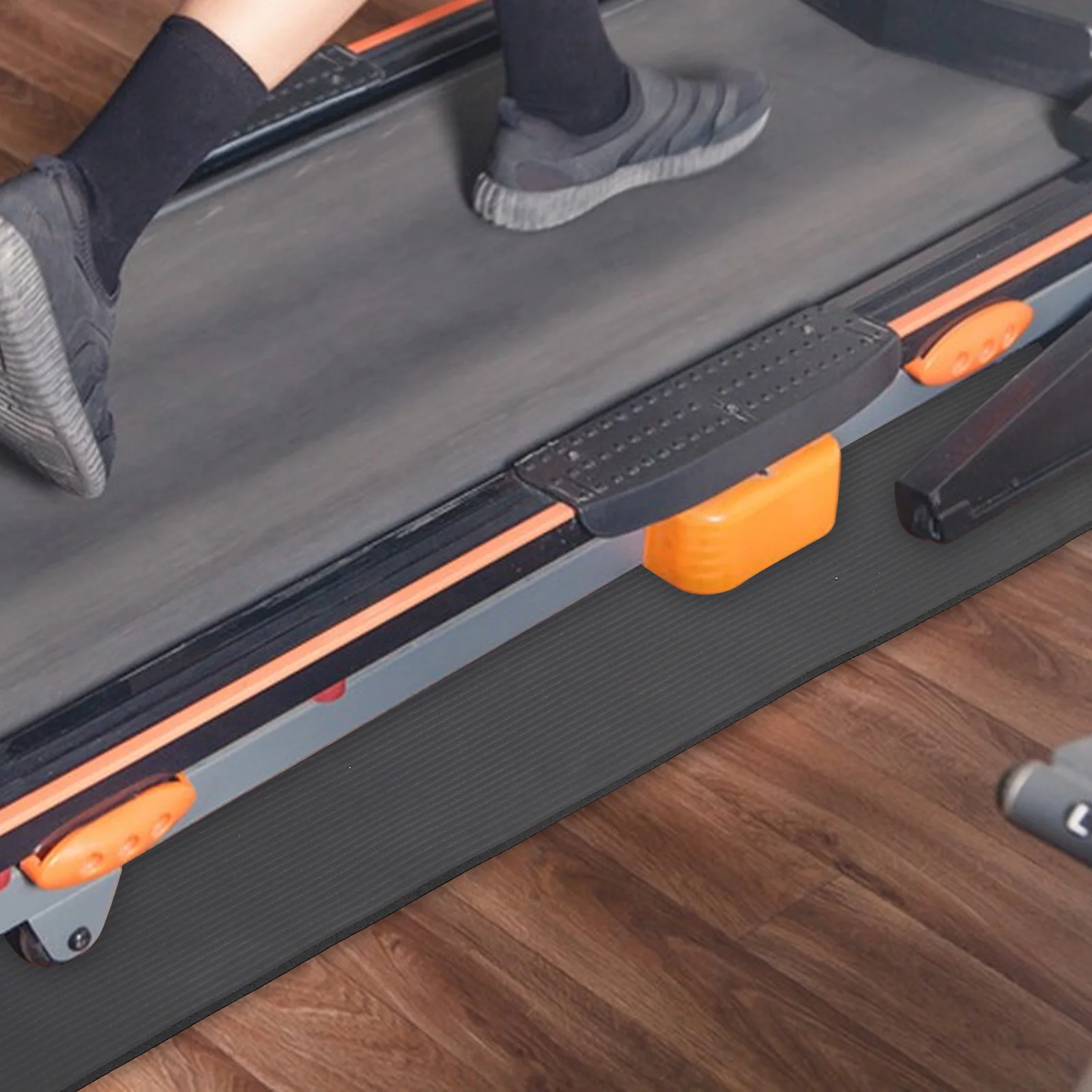 

Treadmill Mat 183x61x08CM Black Nbr Rubber Gym Equipment Pad Workout Noise Reducing Shock Absorbing Mats Stable Reliable Surface